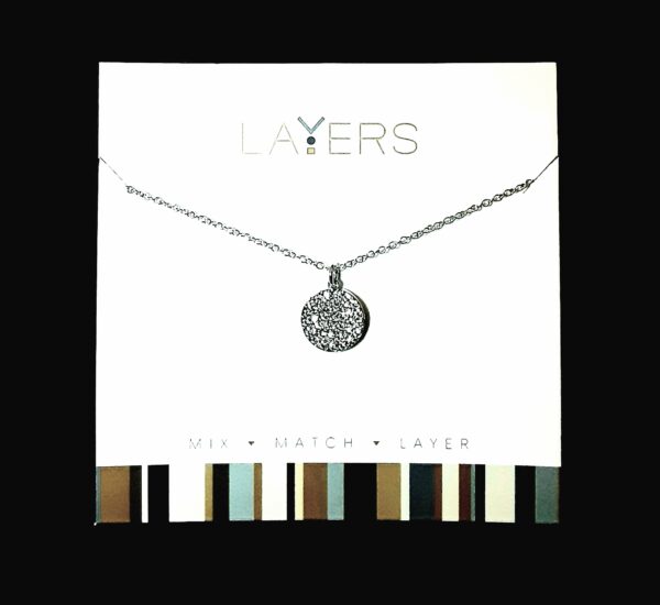 Layers Solid Circle Cubic Zirconia Necklace