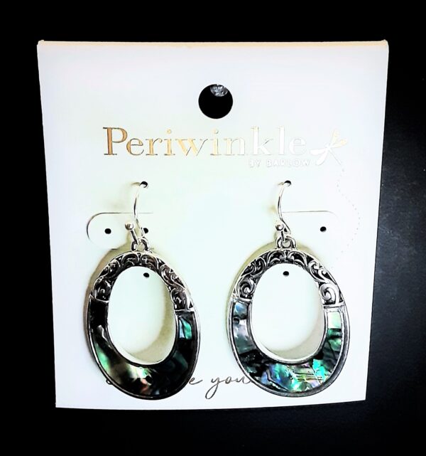 Periwinkle By Barlow Abalone Oval Earrings