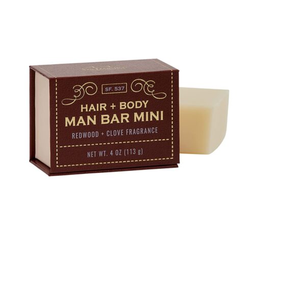 Mini hair and body bar soap.