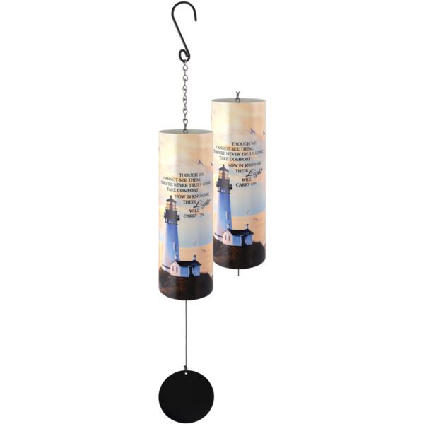 Memorial lighthouse wind chime.