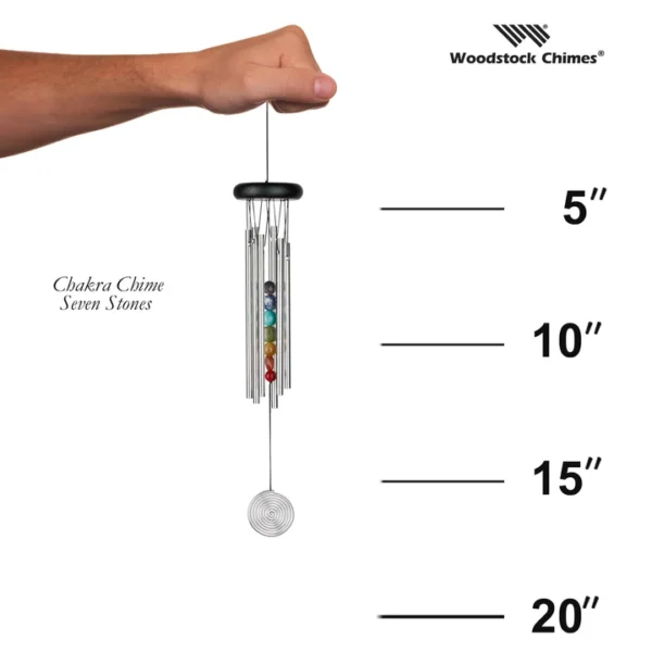 Seven-stone chakra chime wind chime.