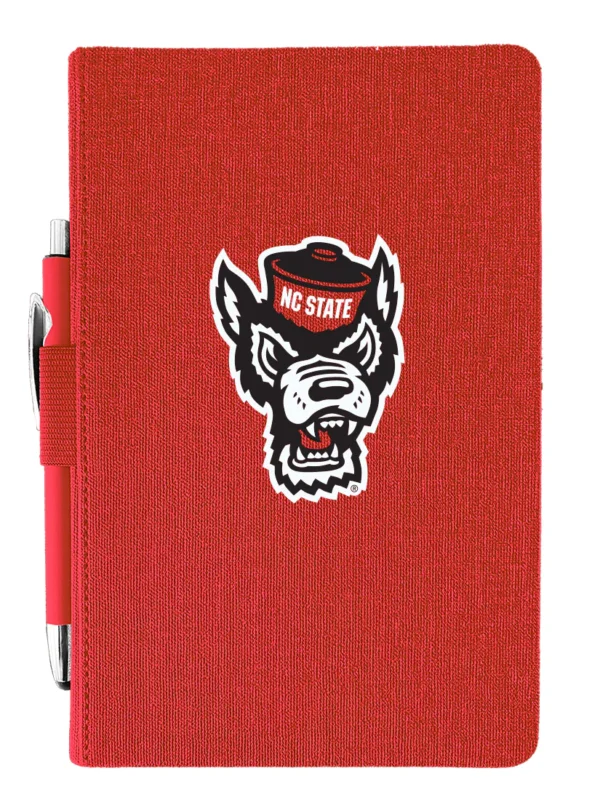 NC State Wolfpack notebook with pen.