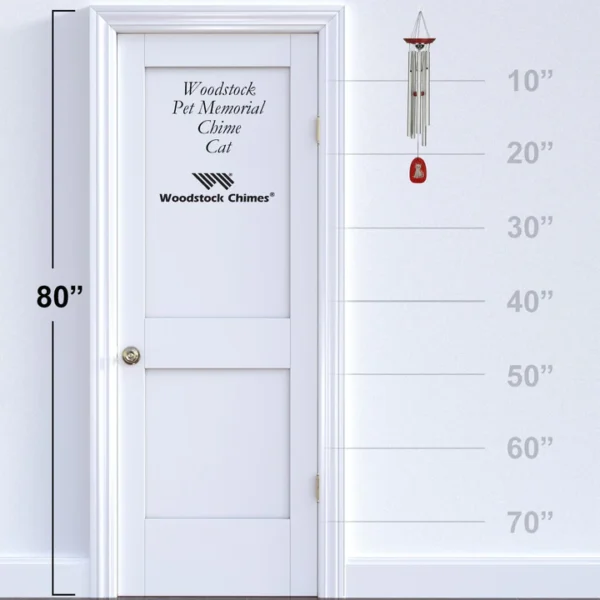 Cat memorial chime, 80" door.